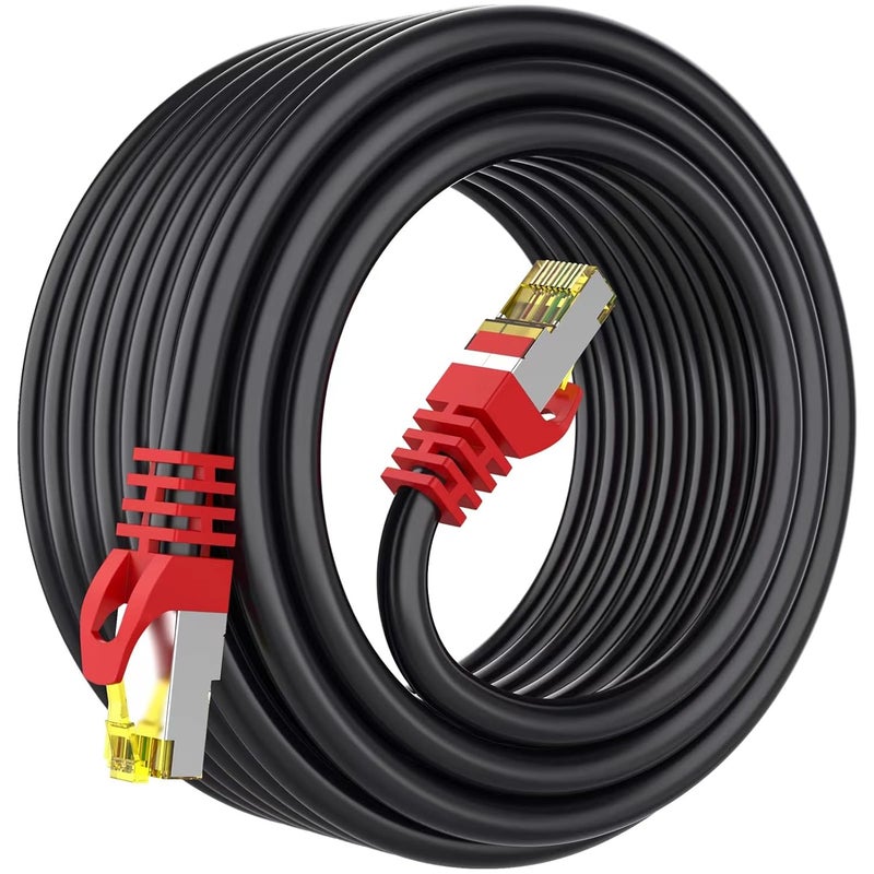 Boahcken Cat 8 Ethernet Cable 60 ft,1.5ft 6ft 10ft 20ft 25ft 30ft 75ft 100ft 150ft 200ft Heavy Duty High Speed Network Internet Cable,26AWG 40Gbps 2000Mhz,S/FTP Indoor&Outdoor Shielded LAN Cable - Image 1